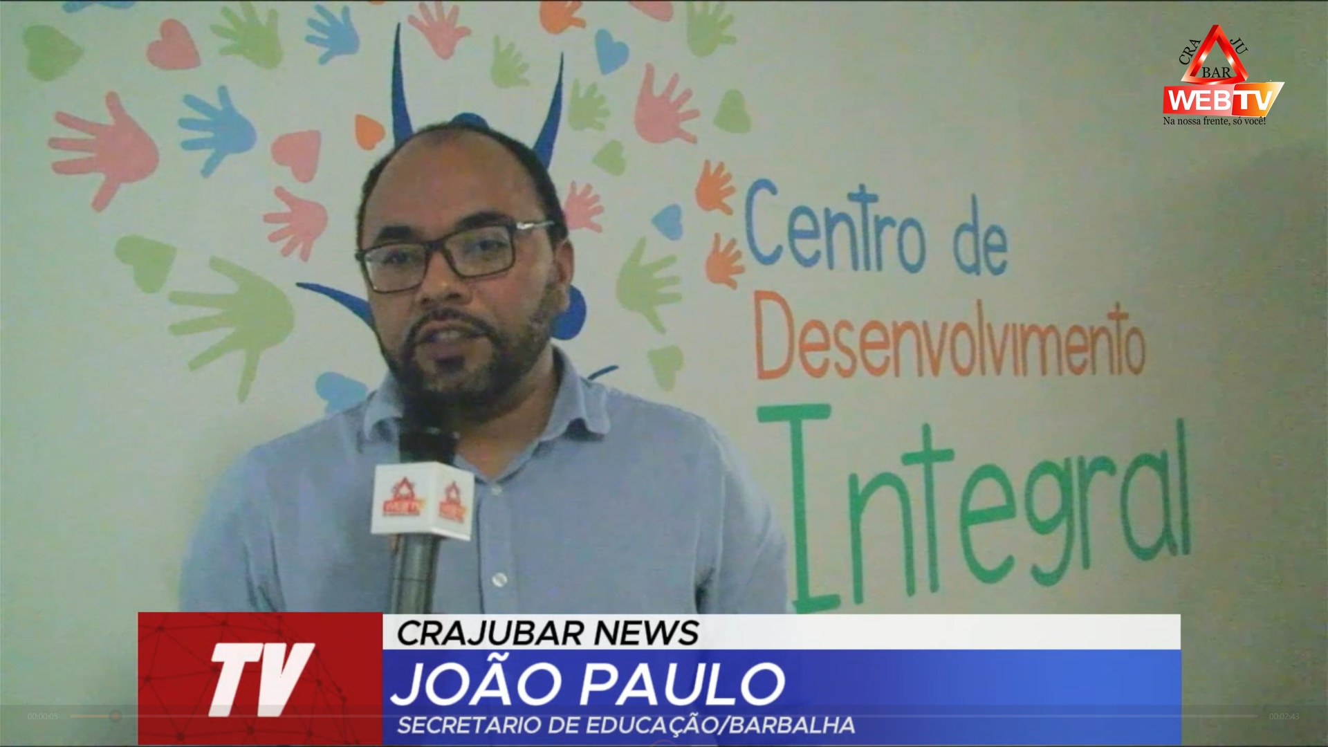 O secretario de educação João Paulo faz lançamento do Centro de Desenvolvimento Integrado (CDI)