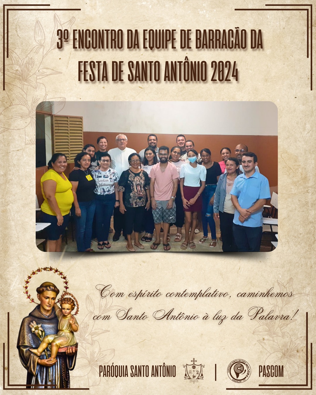 Equipe que cuidará das comidas no barracão na quermesse de santo Antonio de 2024